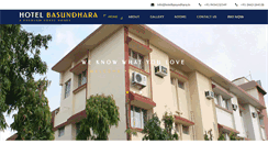 Desktop Screenshot of hotelbasundhara.in